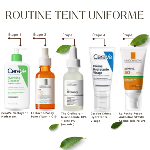 Routine Éclat & Teint Uniforme (Jour + Soir)