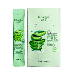 BIOAQUA Aloe Vera Hydrating & Moisturize Multi Functional Mask – Masque Visage Hydratant à l’Aloe Vera 4 ml × 20