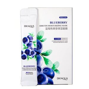 BIOAQUA Blueberry Arbutin Moisturizing Mask2 BIOAQUA Blueberry Arbutin Moisturizing Mask – Masque de Nuit Hydratant à la Myrtille et à l’Arbutine 4 ml × 20