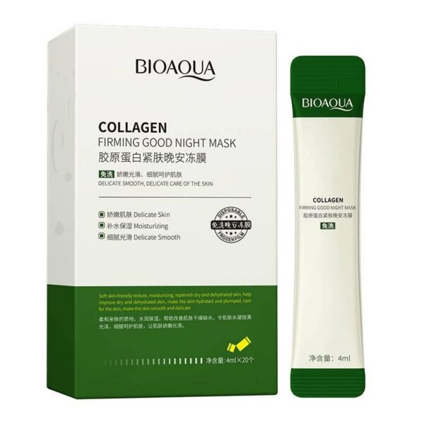 BIOAQUA Collagen Firming Good Night Mask BIOAQUA Collagen Firming Good Night Mask – Masque de Nuit Raffermissant au Collagène 4 ml × 20
