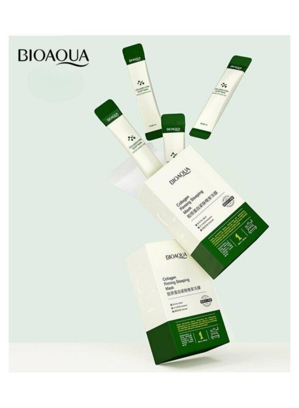 BIOAQUA Collagen Firming Good Night Mask3 BIOAQUA Collagen Firming Good Night Mask – Masque de Nuit Raffermissant au Collagène 4 ml × 20