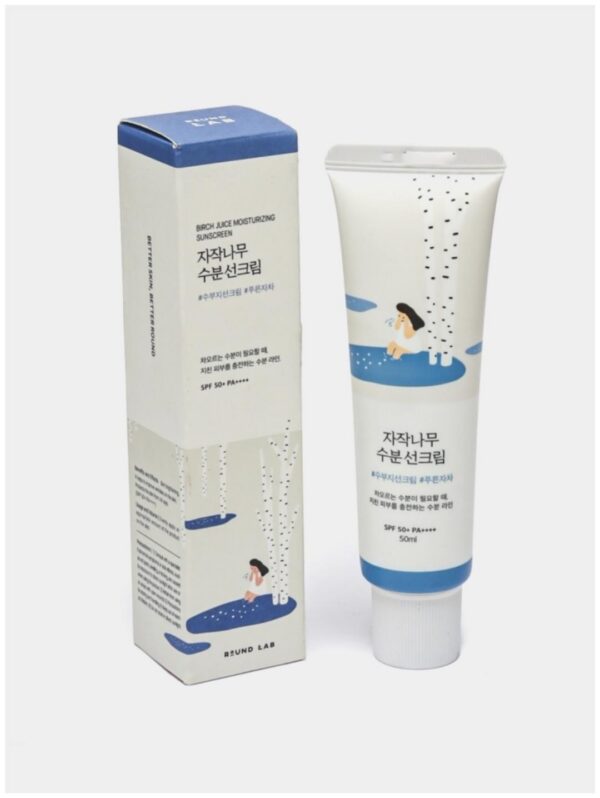 ROUND LAB Birch Juice Moisturizing Sun Cream3 ROUND LAB Birch Juice Moisturizing Sun Cream SPF50+ PA++++ – Crème Solaire Hydratante à la Sève de Bouleau 50 ml