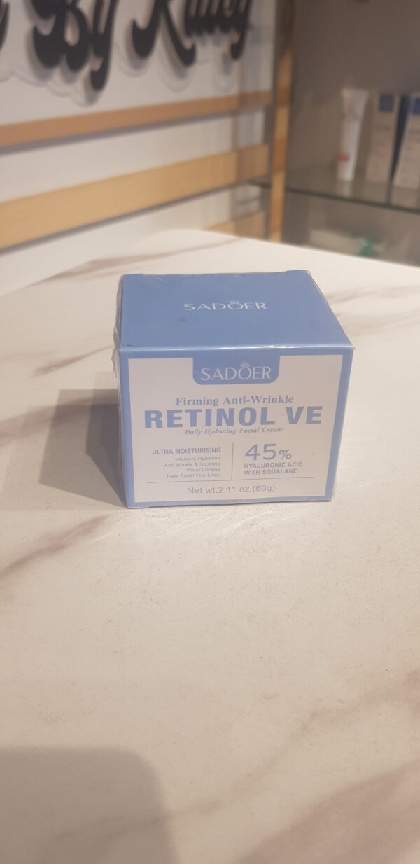 SADOER Retinol VE Firming Anti-Wrinkle Cream SADOER Retinol VE Firming Anti-Wrinkle Daily Hydrating Facial Cream – Crème Visage Hydratante Raffermissante au Rétinol 60 g